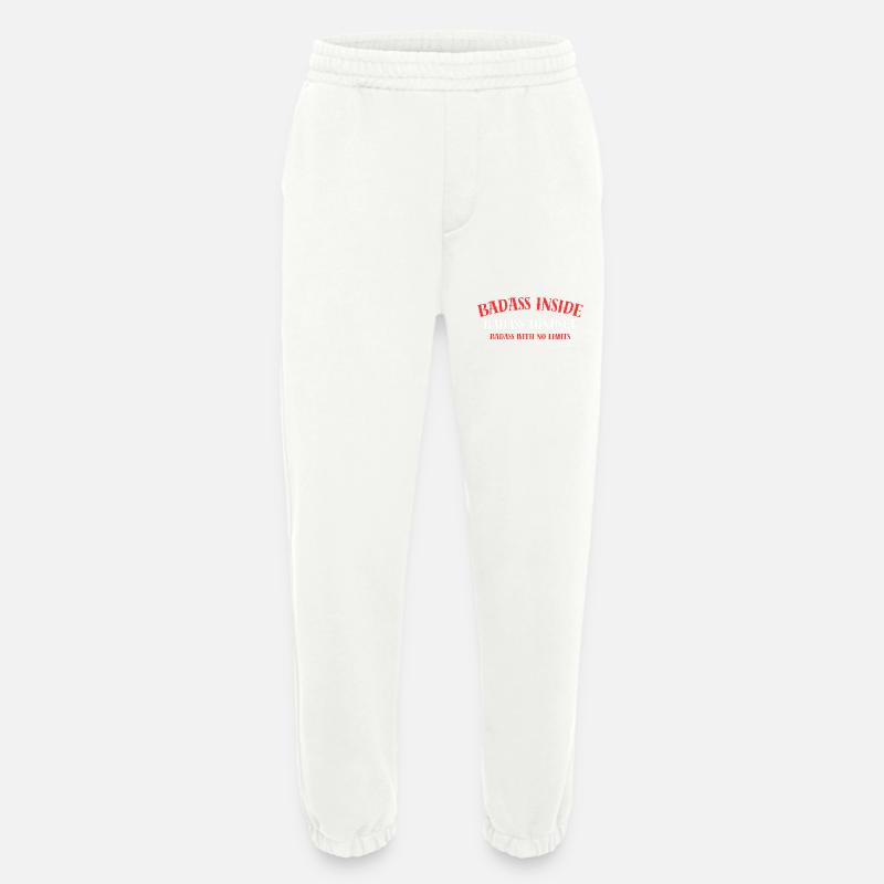 100% Badass,Badass Inside - Heavyweight Jogginghose - made by SPREAD  - OFF WHITE