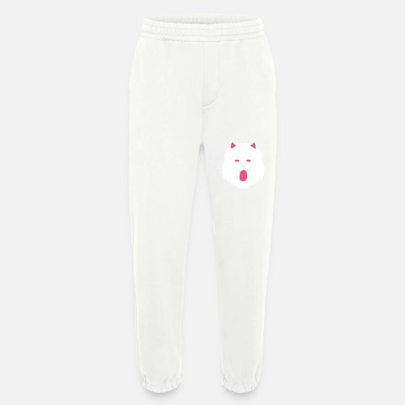 Samoyed Dog Samoyed - Heavyweight Jogging Pants - made by SPREAD  - OFF WHITE