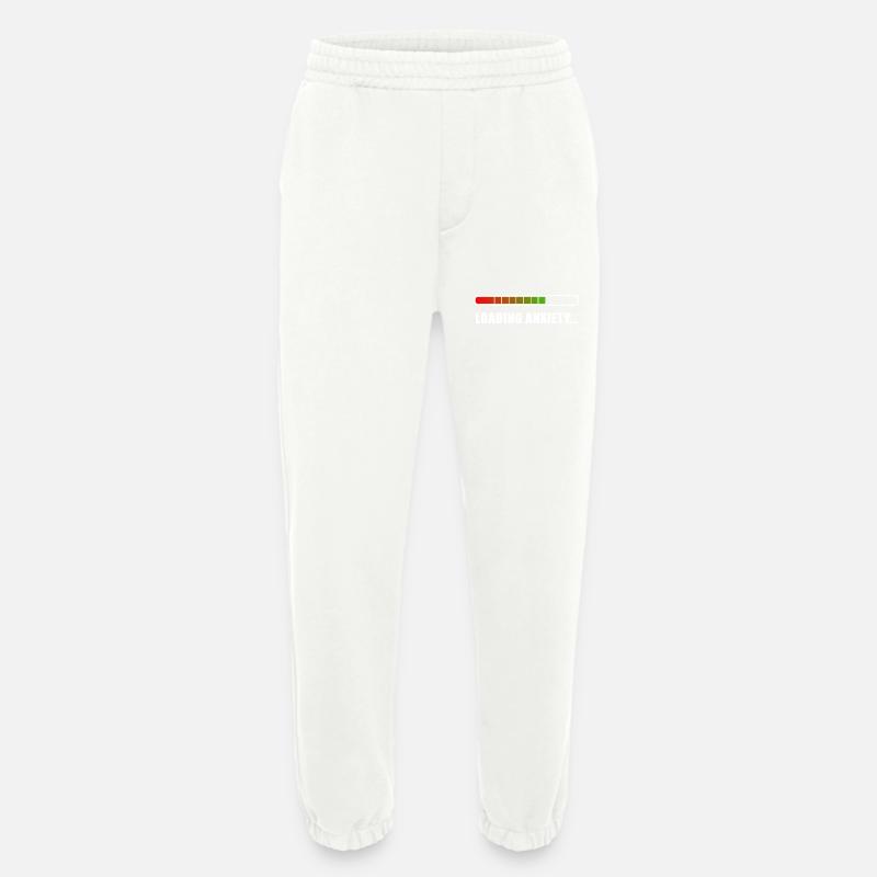 Loading L’anxiété... - Pantalon de jogging bio épais fabriqué en UE - OFF WHITE