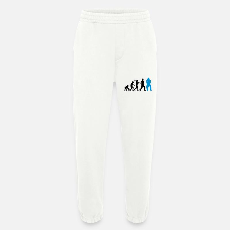 Logo Evolution Jackhammer - Heavyweight Jogging Pants - made by SPREAD  - OFF WHITE