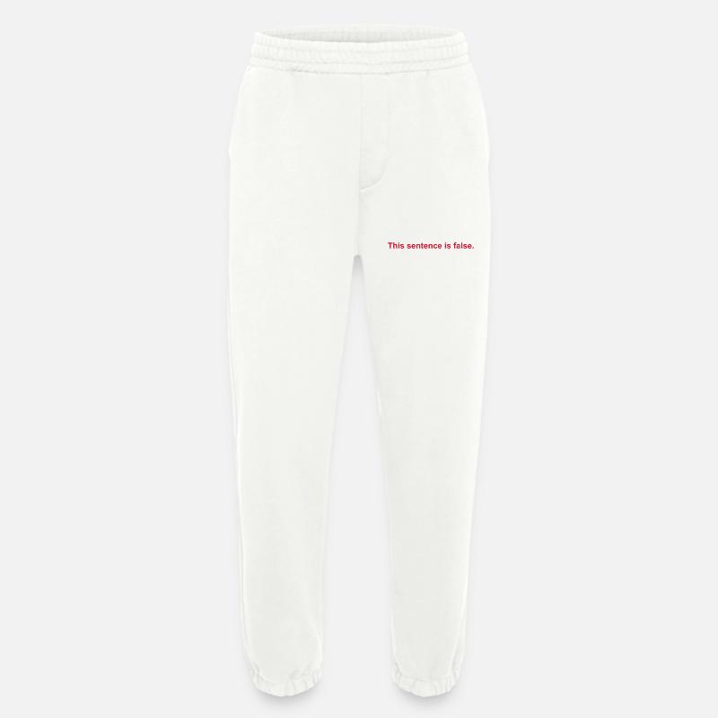 This Sentence Is False - Heavyweight Jogging Pants - made by SPREAD  - OFF WHITE