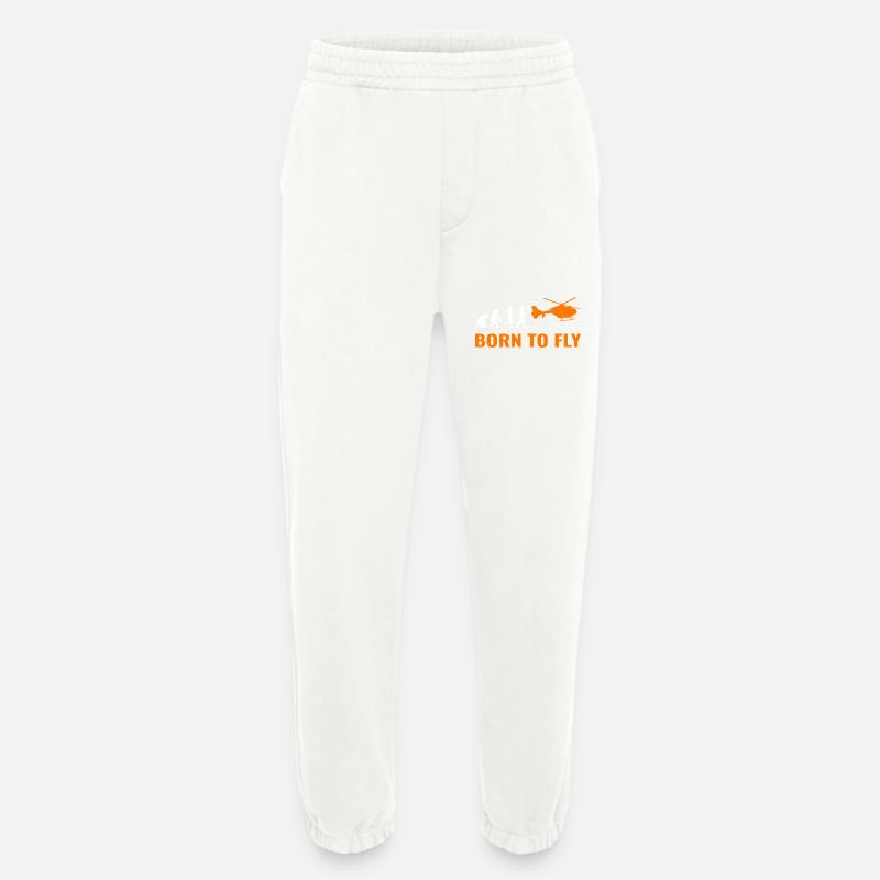 Helicopter Evolution Helicopter Pilot - Heavyweight Jogging Pants - made by SPREAD  - OFF WHITE