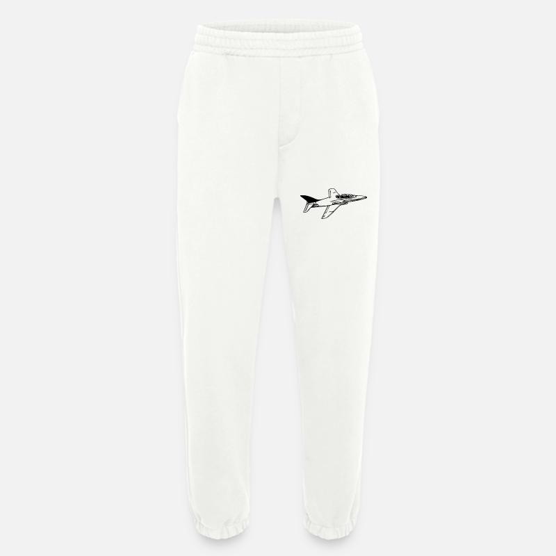 Jet Flugzeug Flieger - Heavyweight Jogginghose - made by SPREAD  - OFF WHITE