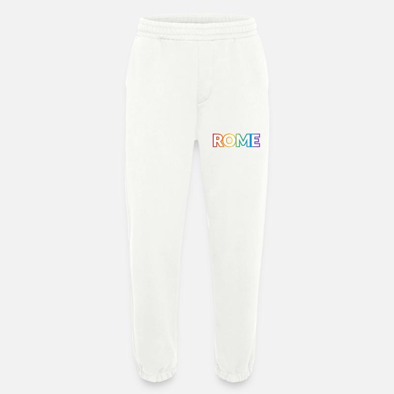 ROME PRIDE Regenbogentext - Heavyweight Jogginghose - made by SPREAD  - OFF WHITE
