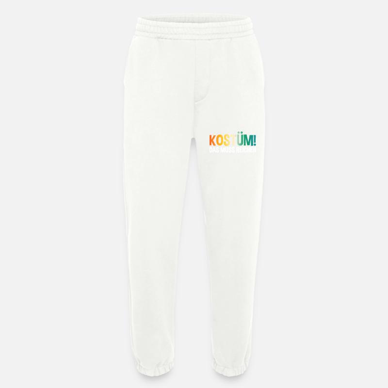 Carnaval de Jecken Carnaval - Pantalon de jogging bio épais fabriqué en UE - OFF WHITE
