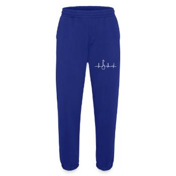 Heartbeat guitare - guitare électrique acoustique basse - Pantalon de jogging bio épais fabriqué en UE - Iconic Blue - Devant