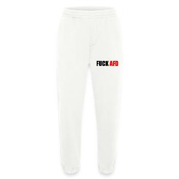 Fuck afd - Pantalon de jogging bio épais fabriqué en UE - OFF WHITE - Devant