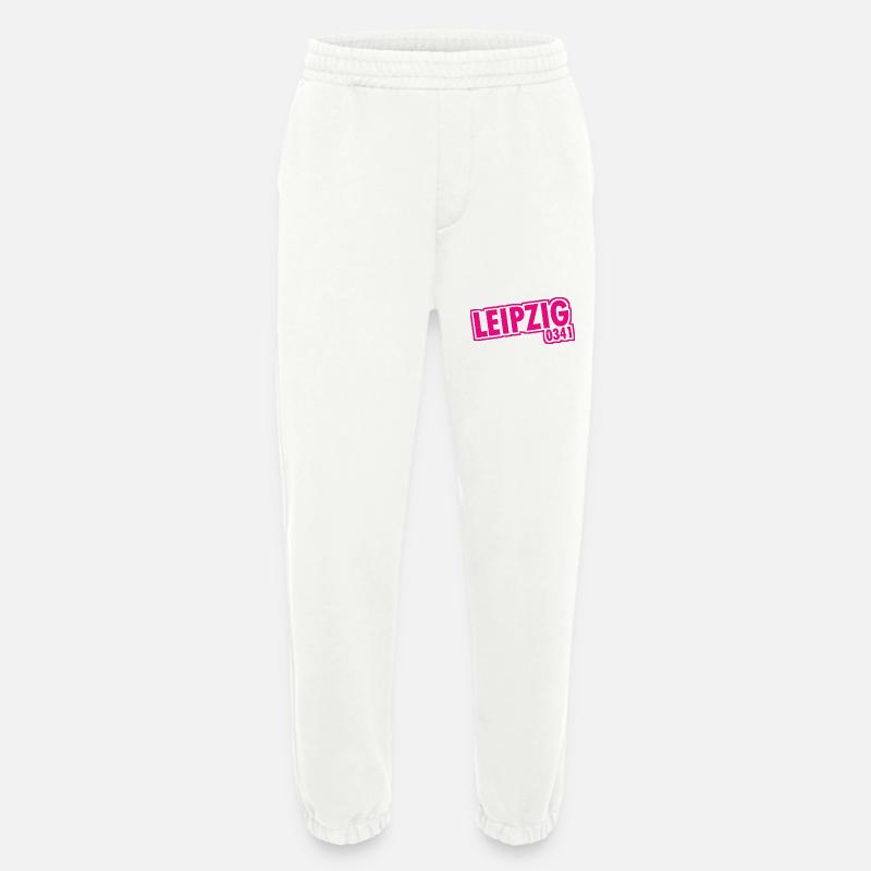 Leipzig - 0341 - Area Code - Saxony - Heavyweight Jogging Pants - made by SPREAD  - OFF WHITE