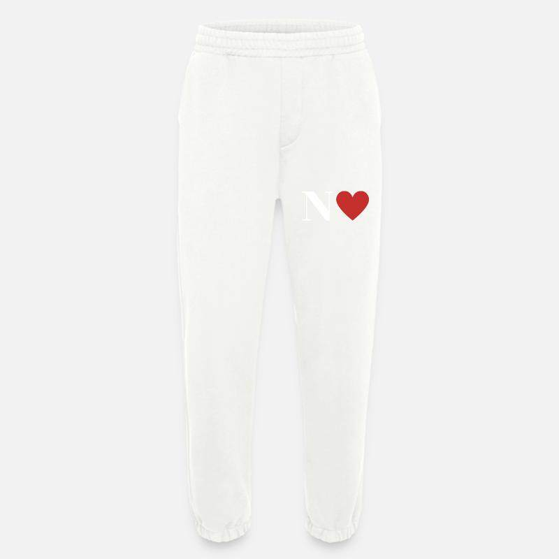 Buchstabe n rotes Herz - Heavyweight Jogginghose - made by SPREAD  - OFF WHITE
