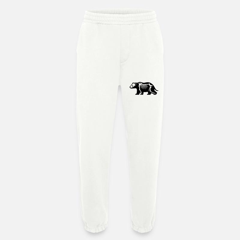 Skeleton Bear - Heavyweight Jogging Pants - made by SPREAD  - OFF WHITE