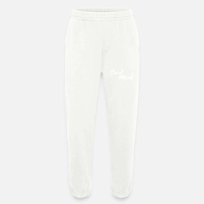 Bad Mom white - Heavyweight Jogging Pants - made by SPREAD - OFF WHITE