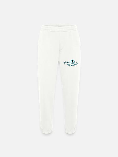 J'ai 14 ans, pas touche ! - Pantalon de jogging bio épais fabriqué en UE - OFF WHITE