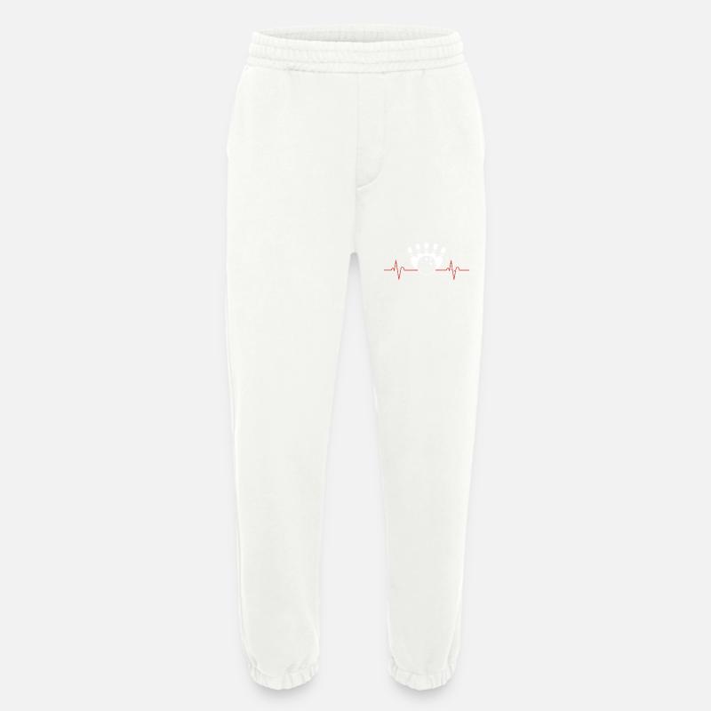 Bowling-Herzschlag - Heavyweight Jogginghose - made by SPREAD  - OFF WHITE