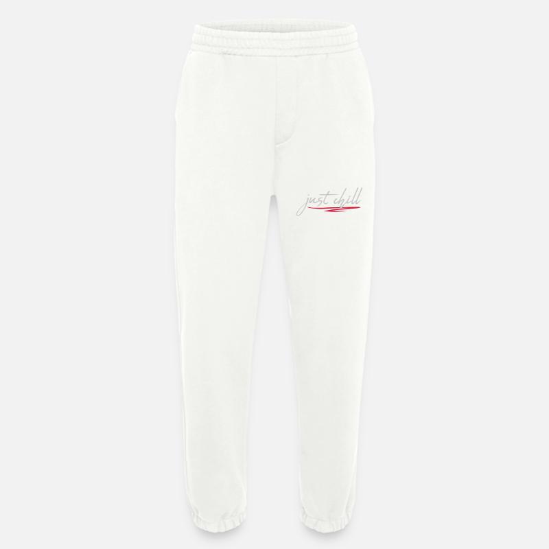 Just Chill Text Logo - Heavyweight Jogginghose - made by SPREAD  - OFF WHITE