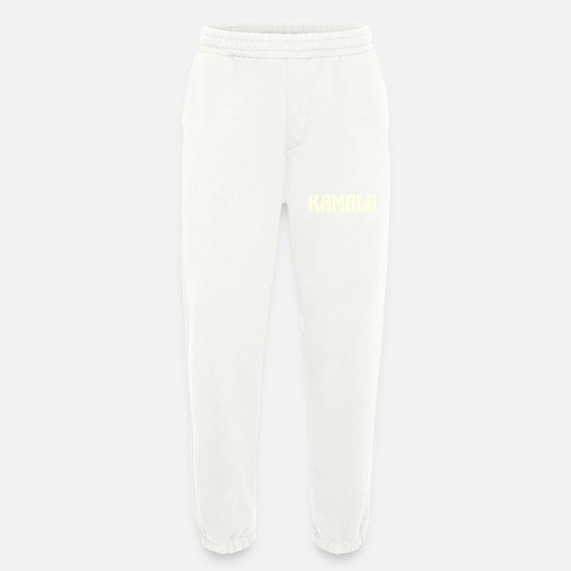 Kamala Name Text - Heavyweight Jogging Pants - made by SPREAD  - OFF WHITE