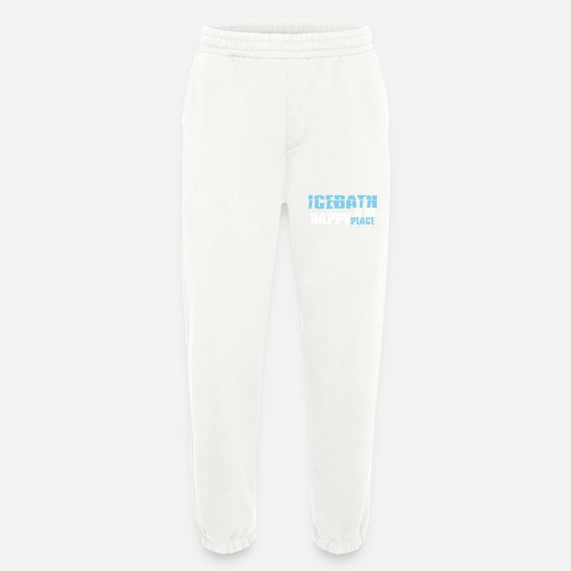 baths winter bathing hole bathing - Heavyweight Jogging Pants - made by SPREAD  - OFF WHITE