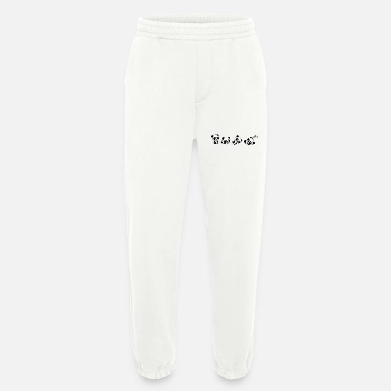 How Panda Rolls-Panda Lover - Heavyweight Jogging Pants - made by SPREAD  - OFF WHITE