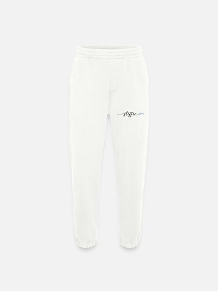 Steffen Name Calligraphy Font - Heavyweight Jogging Pants - made by SPREAD  - OFF WHITE