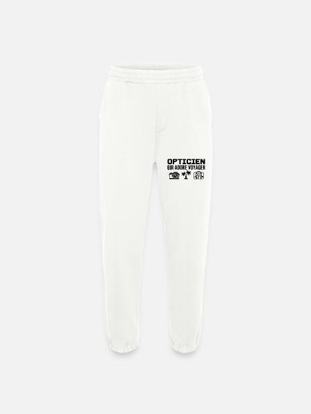 Travellers & Opticians: Passion & Discovery - Heavyweight Jogging Pants - made by SPREAD - OFF WHITE