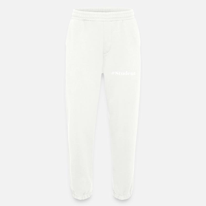 #Student Logo White - Heavyweight Jogging Pants - made by SPREAD  - OFF WHITE