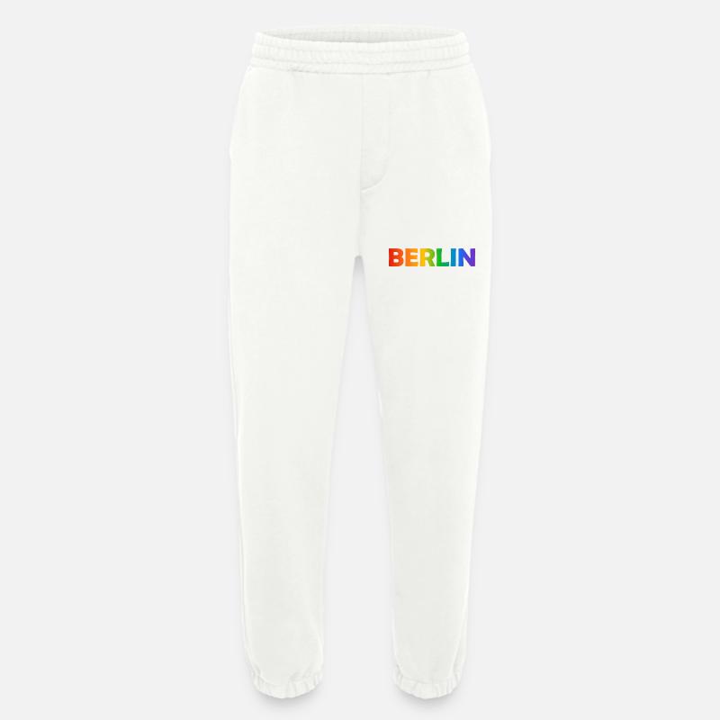 Berliner Regenbogen Text - Heavyweight Jogginghose - made by SPREAD  - OFF WHITE