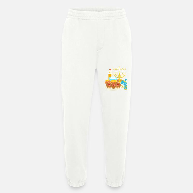 Hanoukka Hanoukka Hanoukka - Pantalon de jogging bio épais fabriqué en UE - OFF WHITE