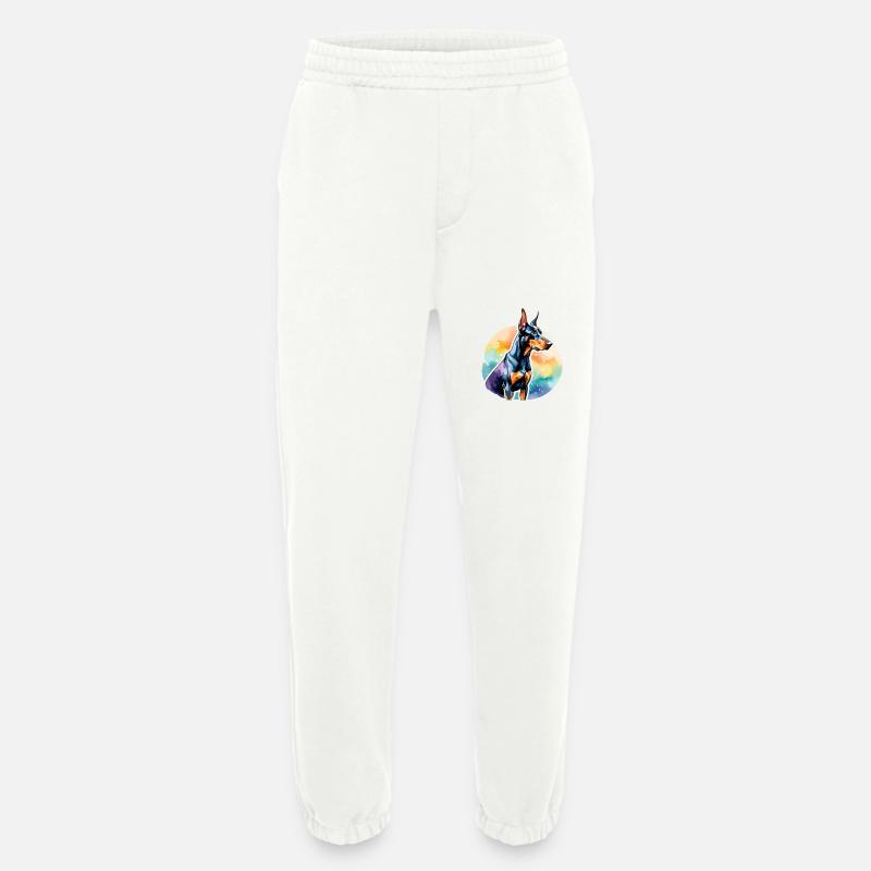 Dobermann Wasserfarben - Heavyweight Jogginghose - made by SPREAD  - OFF WHITE