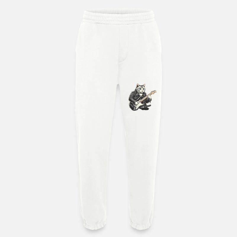 Katze spielt Gitarre - Heavyweight Jogginghose - made by SPREAD - OFF WHITE