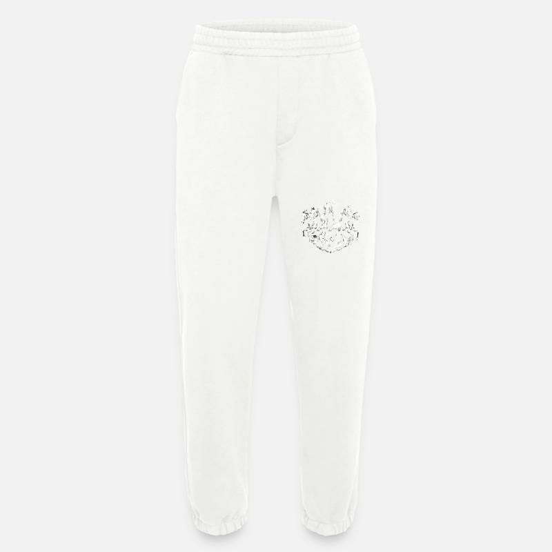 Laufpferde Dynamisches Schwarz-Weiß-Design - Heavyweight Jogginghose - made by SPREAD - OFF WHITE