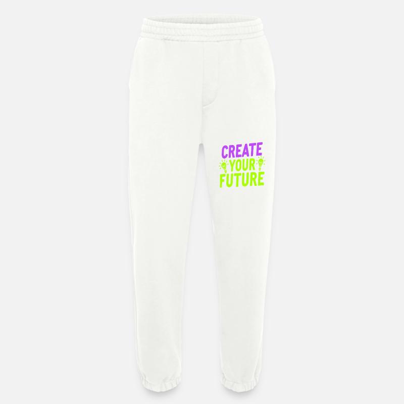 Create Your Future Light Bulb - Heavyweight Jogging Pants - made by SPREAD  - OFF WHITE