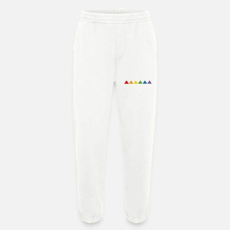 Triangle arc-en-ciel - Pantalon de jogging bio épais fabriqué en UE - OFF WHITE