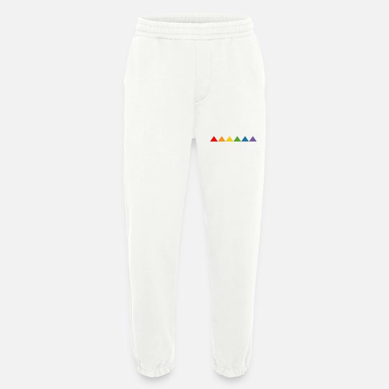 Rainbow triangle - Heavyweight Jogging Pants - made by SPREAD  - OFF WHITE