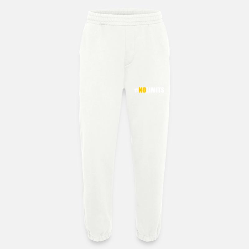 No limits - Pantalon de jogging bio épais fabriqué en UE - OFF WHITE
