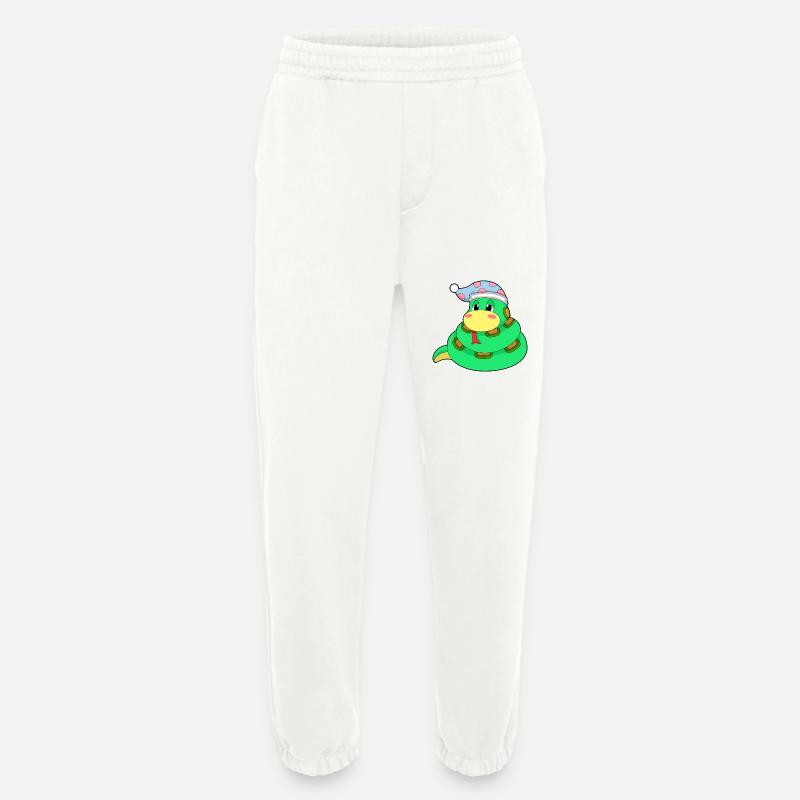 Snake Sleeping Nightcap - Heavyweight Jogging Pants - made by SPREAD - OFF WHITE