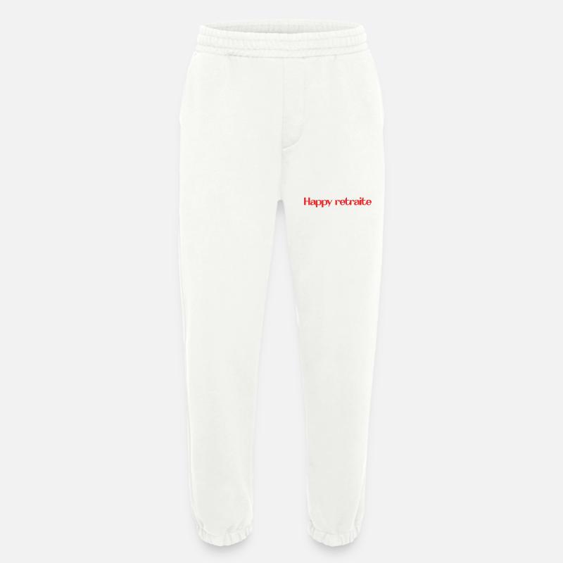 RETRAITE. RETRAITE. RETRAITEE. RETRAITE - Pantalon de jogging bio épais fabriqué en UE - OFF WHITE