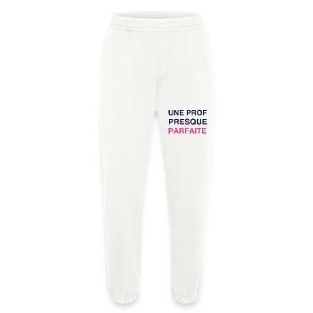 Ecole / Prof / Instit / Professeur / Maîtresse - Pantalon de jogging bio épais fabriqué en UE - OFF WHITE - Devant
