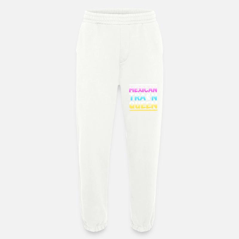 Mexican Train Domino - Heavyweight Jogging Pants - made by SPREAD  - OFF WHITE