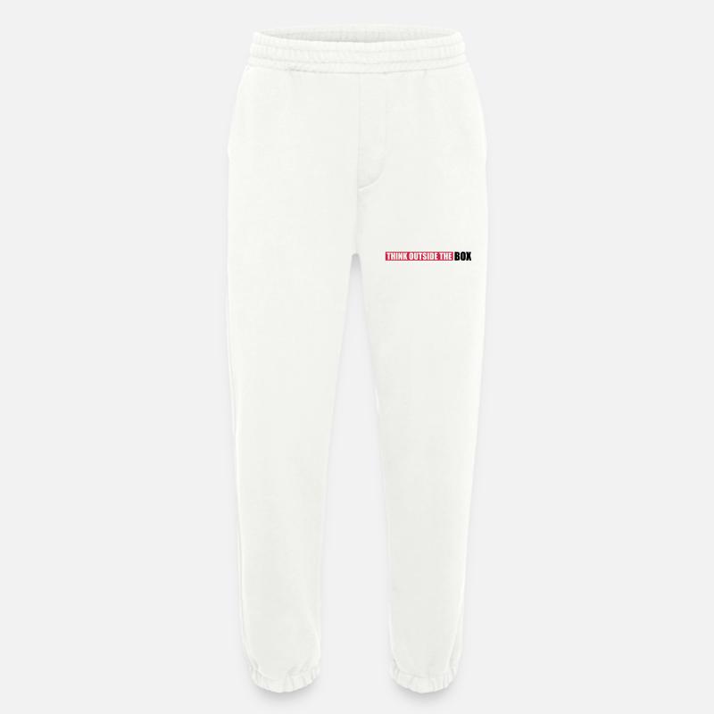 Saying Outside Thinking - Heavyweight Jogging Pants - made by SPREAD - OFF WHITE