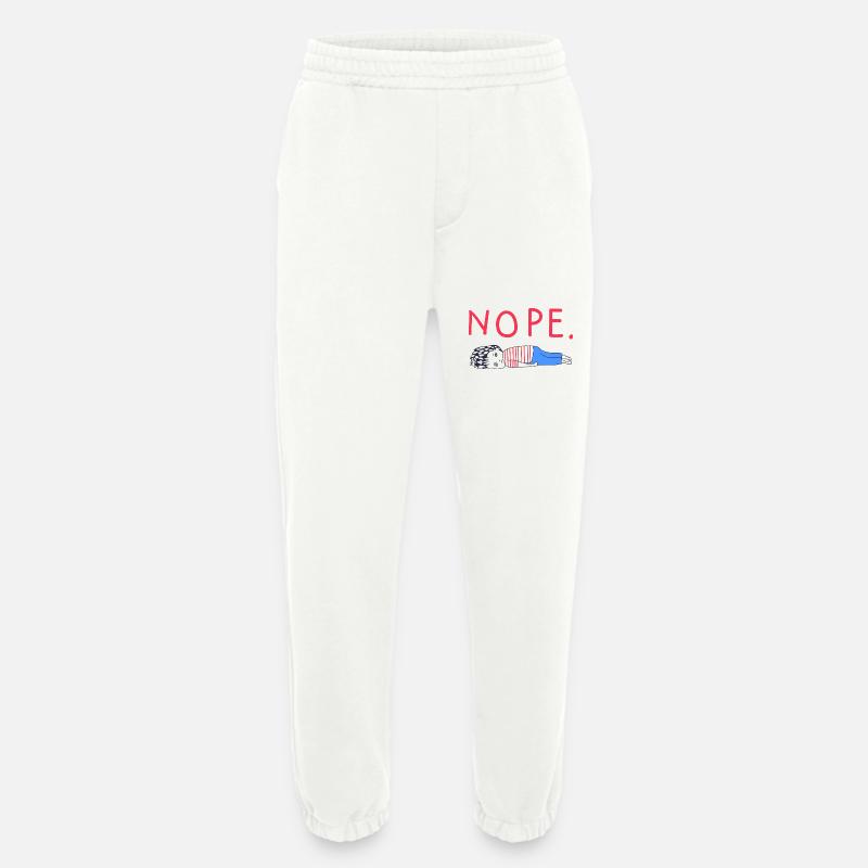 Nope Funny Graphic Nope - Heavyweight Jogging Pants - made by SPREAD  - OFF WHITE