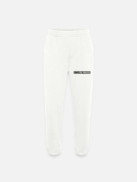 trust the process Quote - Heavyweight Jogging Pants - made by SPREAD - OFF WHITE