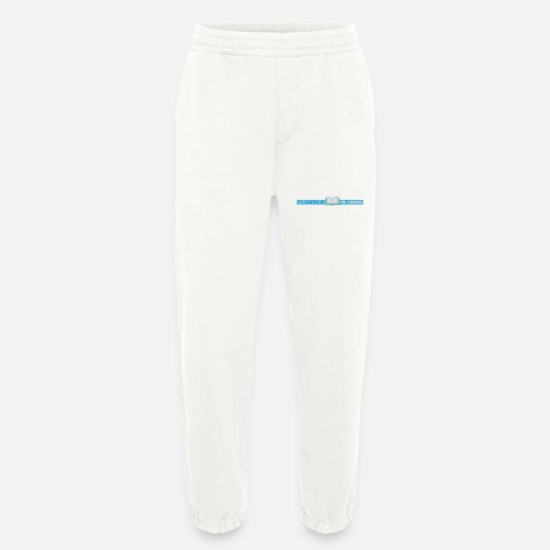 beautiful day for learning - Heavyweight Jogging Pants - made by SPREAD  - OFF WHITE
