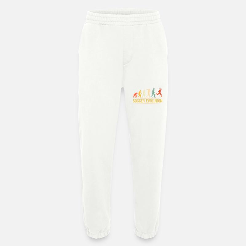 Soccer Evolution - Heavyweight Jogging Pants - made by SPREAD  - OFF WHITE