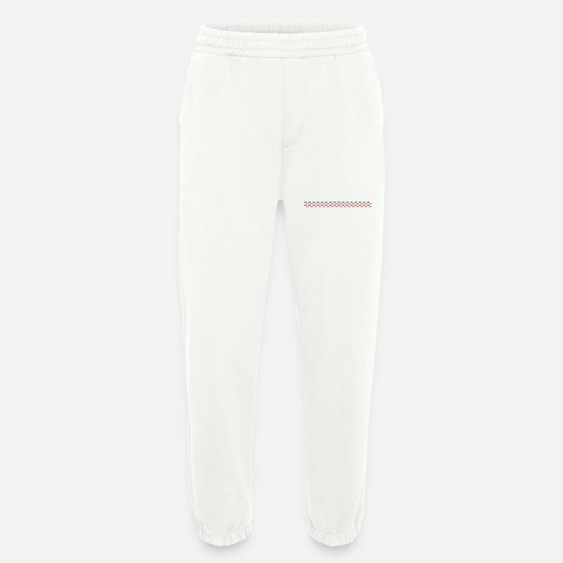 Line dashed - Heavyweight Jogging Pants - made by SPREAD  - OFF WHITE