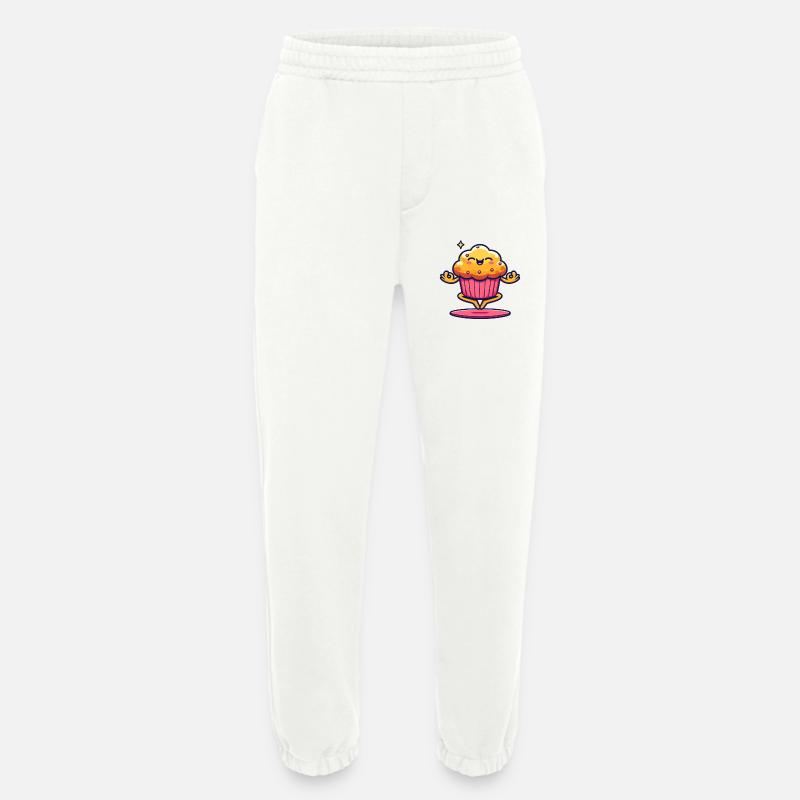 Cute Cupcake with Smiley Face - Heavyweight Jogging Pants - made by SPREAD  - OFF WHITE