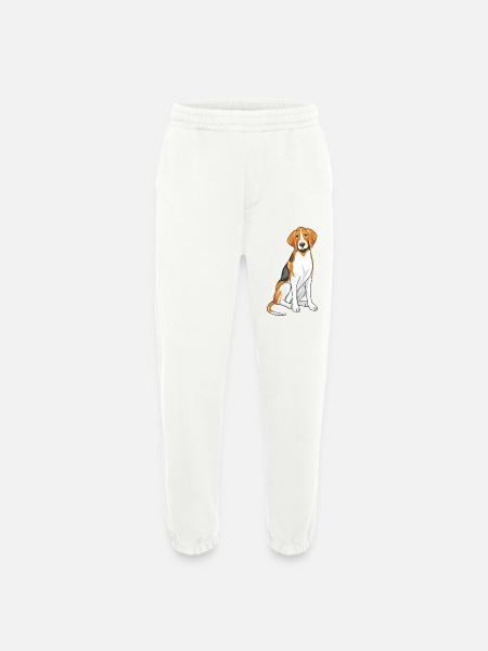 Sitting foxhound - Heavyweight Jogging Pants - made by SPREAD - OFF WHITE