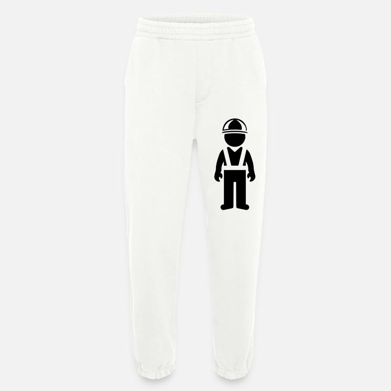 Construction worker - Heavyweight Jogging Pants - made by SPREAD  - OFF WHITE
