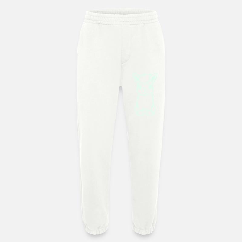 Lama Al Paka Comic - Heavyweight Jogging Pants - made by SPREAD - OFF WHITE