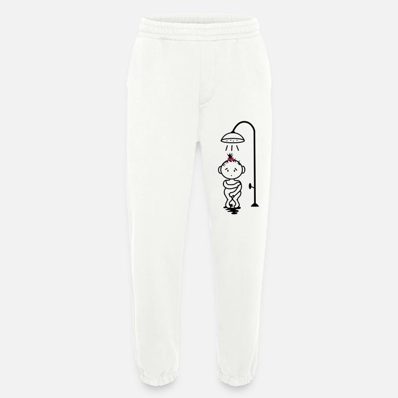 scheues Mädchen unter der Dusche - Heavyweight Jogginghose - made by SPREAD  - OFF WHITE