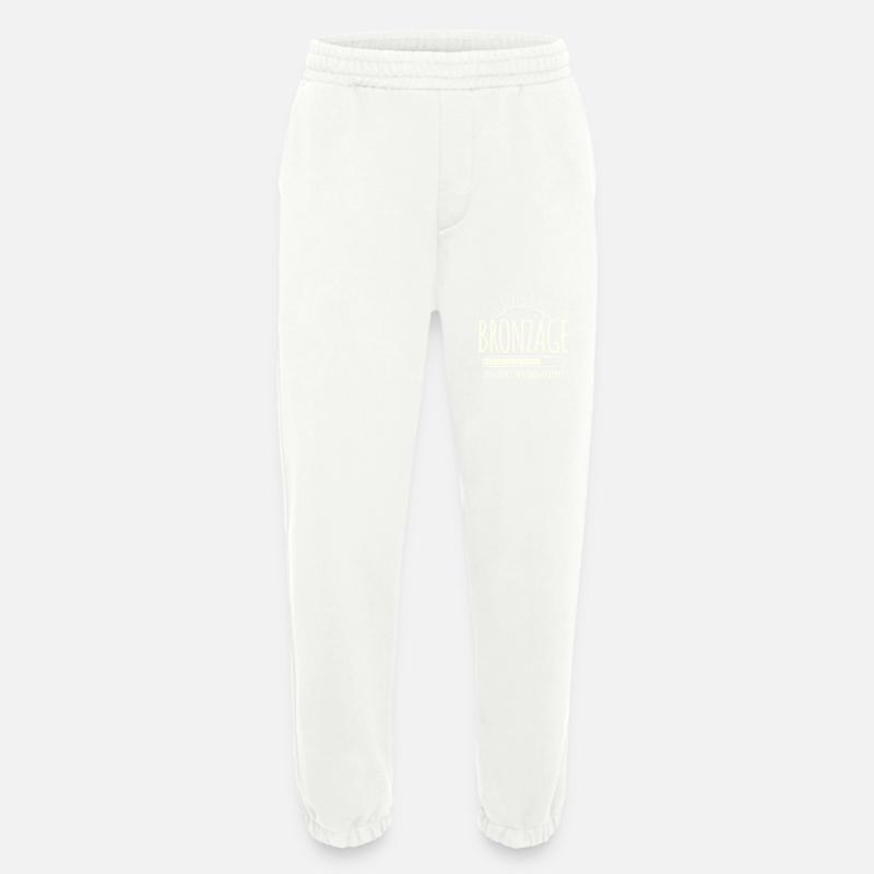 Tan Loading, Summer, Vacation, French - Heavyweight Jogging Pants - made by SPREAD  - OFF WHITE