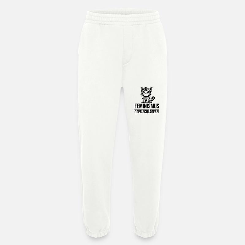 Feminismus oder Schlägerei - Heavyweight Jogginghose - made by SPREAD  - OFF WHITE